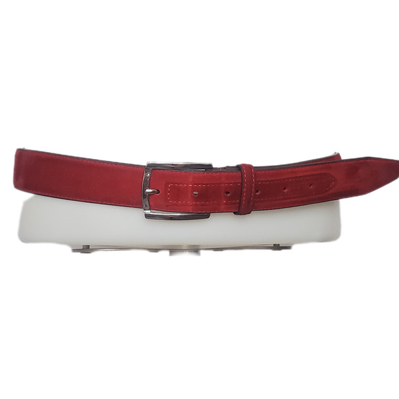 Bugatchi Accessories Bugatchi Mens Red Leather Belt Made In Italy